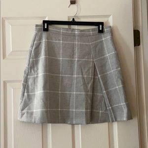 Gray Plaid Window Pane Loft Skirt Size 6